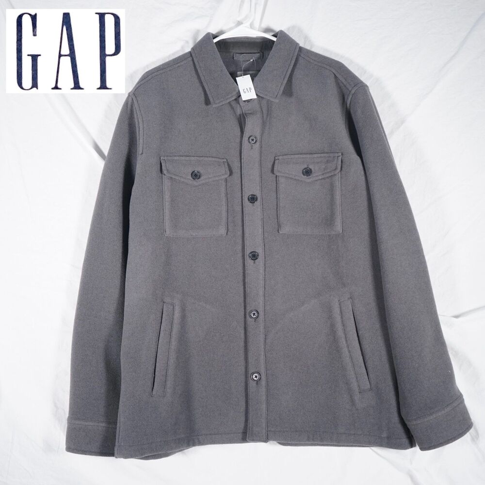 Gap Wool Shacket NWT Grey Large